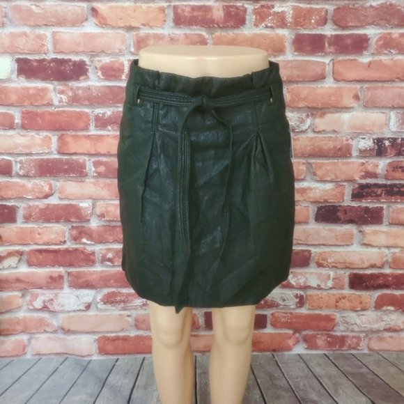 Free People Vegan Leather Payton Paperbag Mini Skirt 8 NWT - Picture 6 of 7